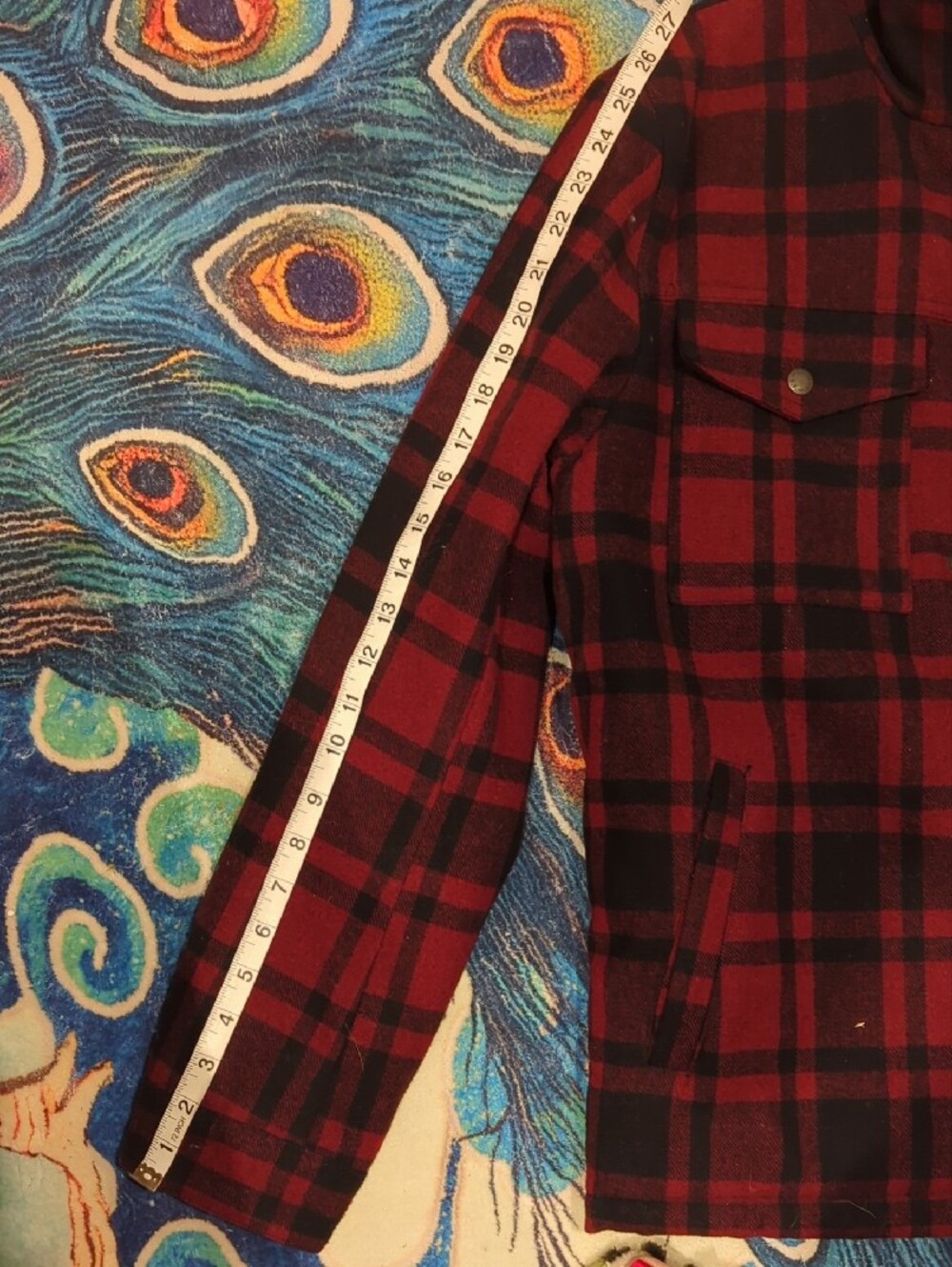Levi's Red and Black Plaid Sherpa Jacket - Men's - Size Small - Picture 10 of 10